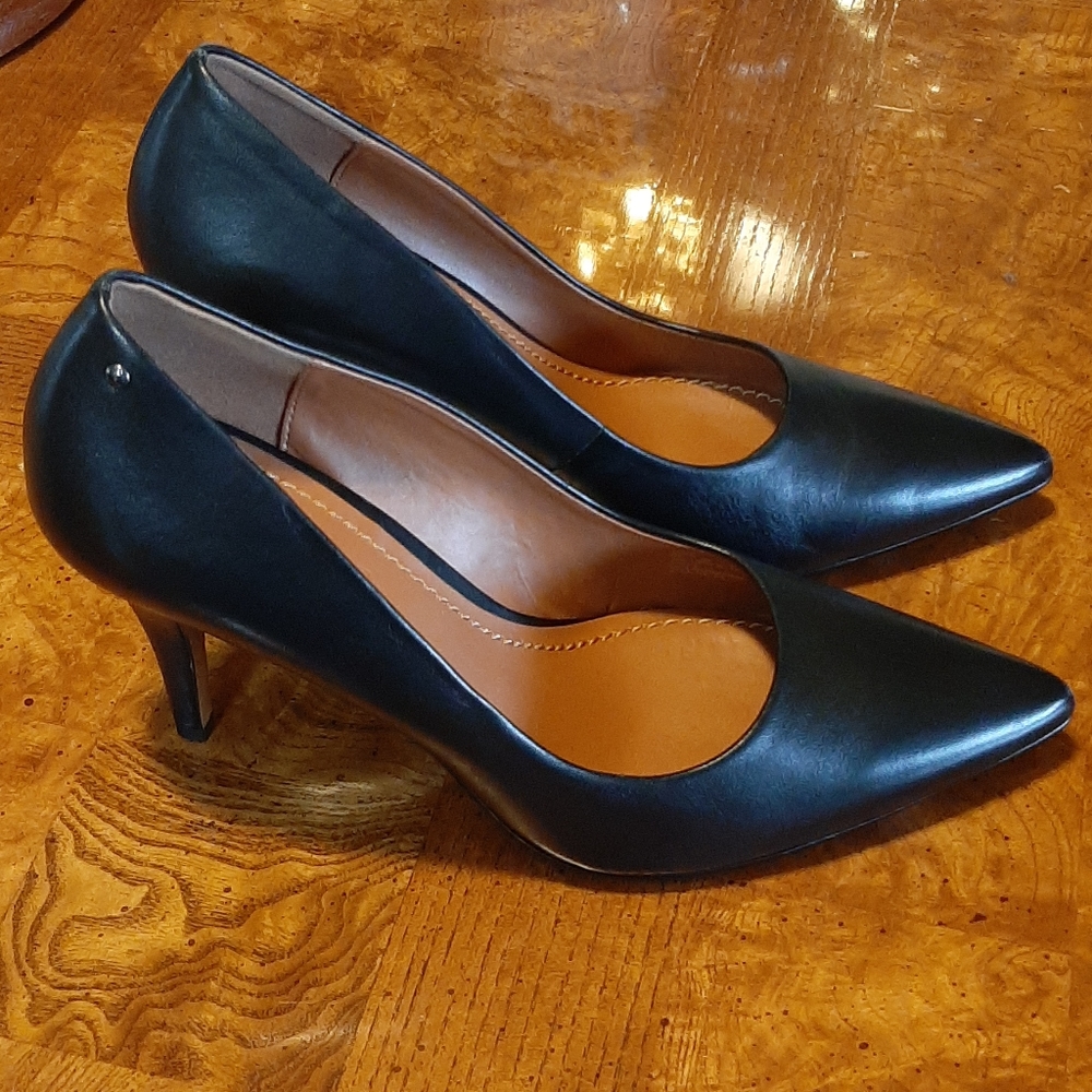 Coach Black Leather Heels